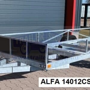 ALFA 14012CS.75 egytengelyes fék nélüli mellsőkerekes csőszállító utánfutó