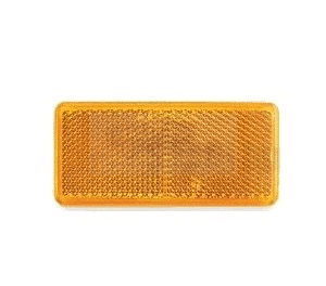 Fényvisszaverő, sárga, öntapadós, négyszögletes, 76×34mm, útánfutókra B0012