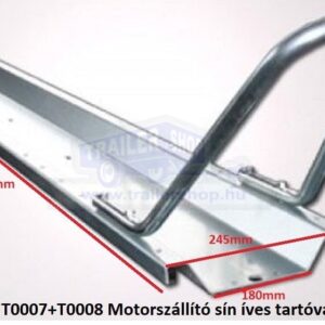 Motorszállító sín, 1,95m hosszú + Íves keréktartó SZETTBEN T0008_szett